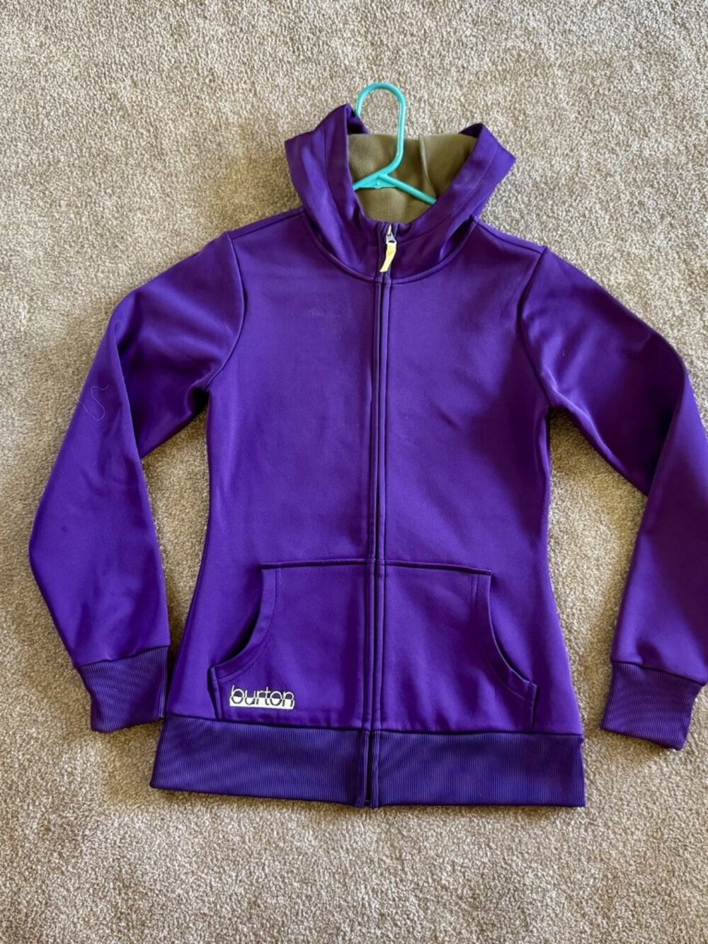 Burton Purple Full-Zip Hooded DRYRIDE Jacket — Size S